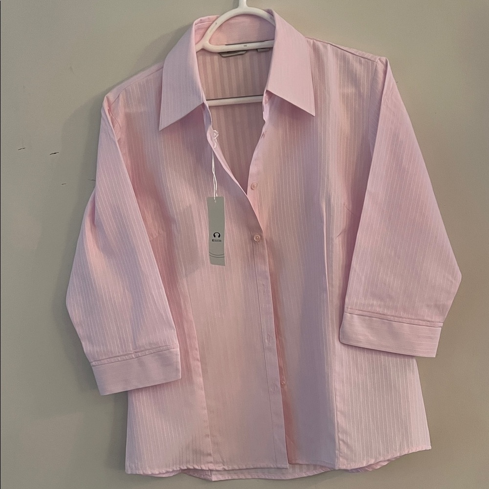 Women's Pink Button Down Shirt Three for $20! White or Pink